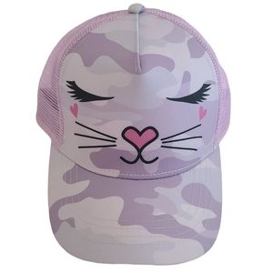 OMG Women's Trucker Snap back Kitty Hat Cap Lavender